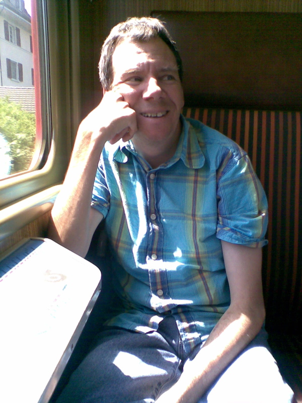 Martin reist im Zug